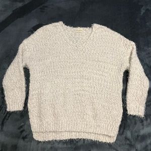 Cute comfy white knit sweater